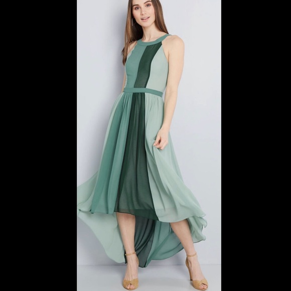 ModCloth Color Block+High Low Style Dress - Picture 2 of 7